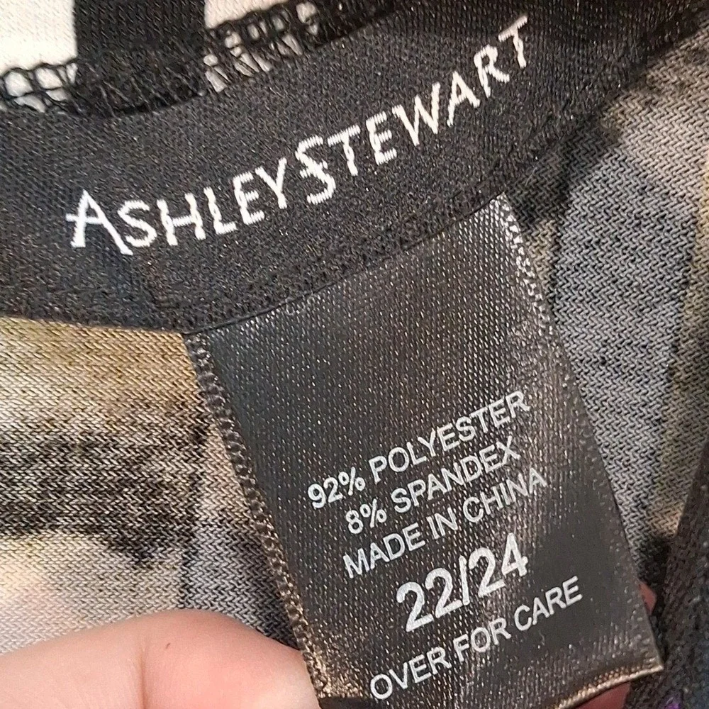 Ashley Stewart Plus Size Maxi Dress 22/24 Striped Floral Boho Wedding Guest - Picture 7 of 12